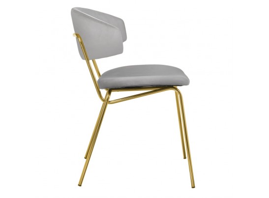 Стул Elle серый с золотыми ножками в Кургане