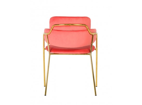 Стул Napoli коралловый с золотыми ножками в Кургане