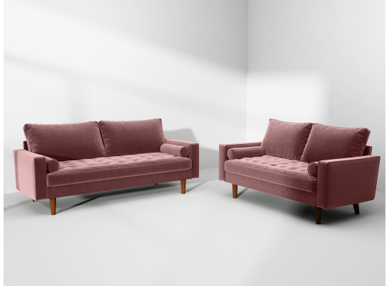 Диван Scott двухместный пыльно-розовый в Кургане