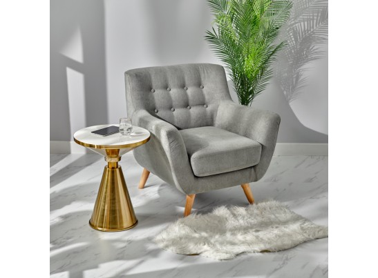 Кофейный столик Atlant диам.45см x 54см, золотой, металл, керамика в Кургане