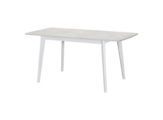Стол Oslo раскладной 120-160x80x76см, Бетон лайт, белый в Кургане