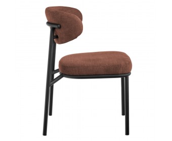 Стул Lucas 2 терракотовый шенилл с чёрными ножками