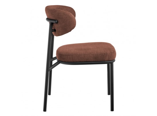 Стул Lucas 2 терракотовый шенилл с чёрными ножками в Кургане