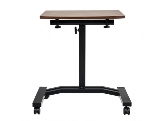 Стол многофункциональный на колёсах, 48x40 см, «РОЛЕТ», 1 ножка, регул.высота, мдф, металл, тёмн. дерево, чёрный в Кургане