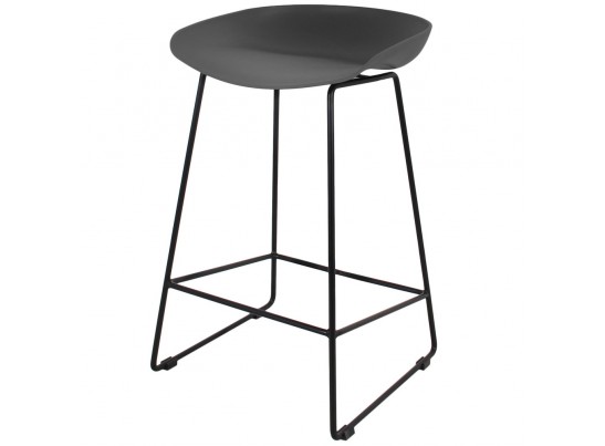 Стул полубарный Neo чёрный с чёрными ножками в Кургане