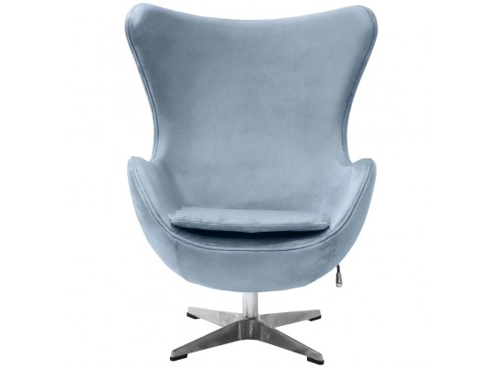 Кресло EGG CHAIR серый, искусственная замша в Кургане
