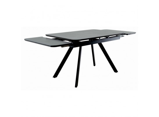 Стол Arthur раскладной 120-184x80x75см, керамогранит чёрный мрамор Greys Black, чёрный в Кургане