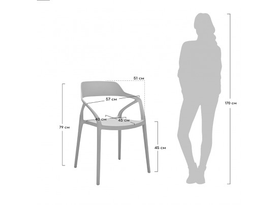 Стул Capri белый в Кургане