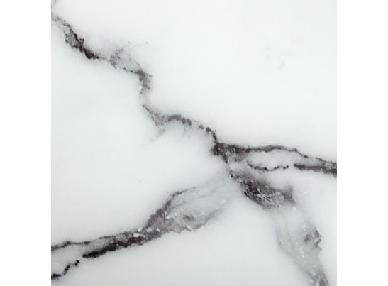 Стол Areal раскладной 140-180х80х75 белый мрамор с белыми ножками в Кургане