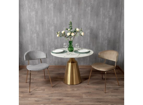 Стул Elle мокко с золотыми ножками в Кургане