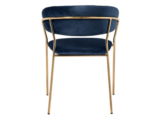 Стул Turin синий с золотыми ножками в Кургане