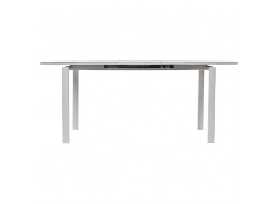 Стол Areal раскладной 140-180х80х75 белый мрамор с белыми ножками в Кургане