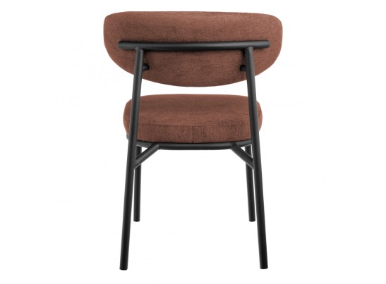 Стул Lucas 2 терракотовый шенилл с чёрными ножками в Кургане