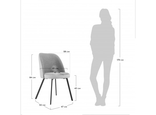 Стул Praga серый в Кургане