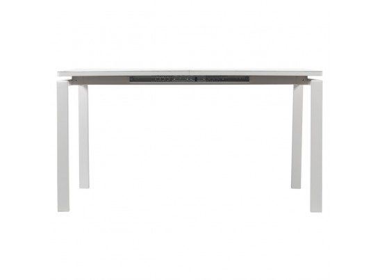 Стол Areal раскладной 140-180х80х75 белый мрамор с белыми ножками в Кургане