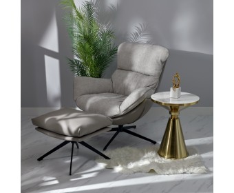 Кофейный столик Atlant диам.45см x 54см, золотой, металл, керамика