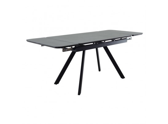 Стол Arthur раскладной 120-184x80x75см, керамогранит чёрный мрамор Greys Black, чёрный в Кургане