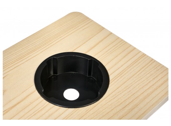 Стол складной с подъёмной крышкой и подстаканником «ВИТА», 55x32x25см, мдф, металл, св.дерево, черный в Кургане