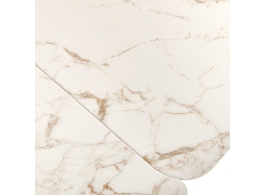 Стол Vito раскладной 120-184x80x75см, керамогранит белый мрамор, белый в Кургане