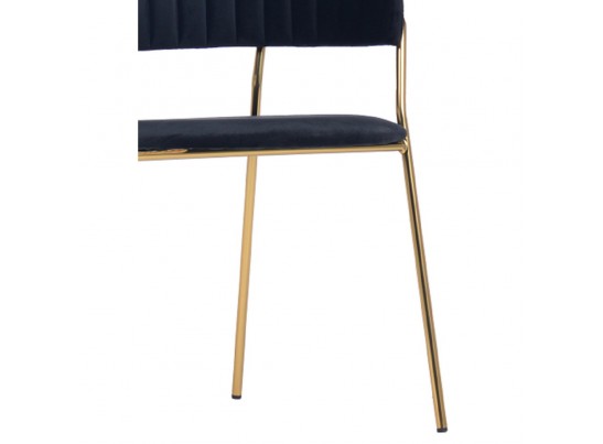 Комплект из 4-х стульев Turin чёрный с золотыми ножками в Кургане
