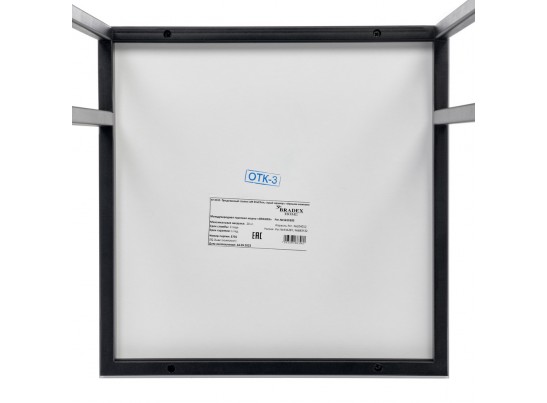 Придиванный столик Loft 35x35см, серый мрамор с чёрными ножками в Кургане