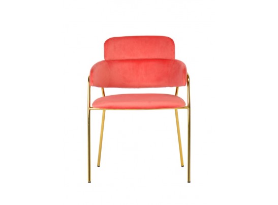 Стул Napoli коралловый с золотыми ножками в Кургане