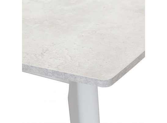 Стол Oslo раскладной 120-160x80x76см, Бетон лайт, белый в Кургане