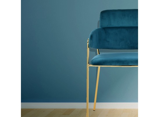 Стул Napoli бирюзовый с золотыми ножками в Кургане