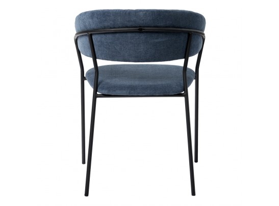 Комплект из 2-х стульев Turin синий вельвет с чёрными ножками в Кургане