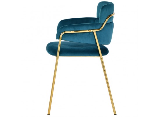 Стул Napoli бирюзовый с золотыми ножками в Кургане