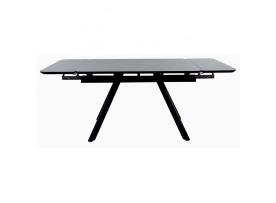 Стол Arthur раскладной 120-184x80x75см, керамогранит чёрный мрамор Greys Black, чёрный в Кургане