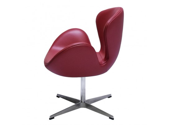 Кресло SWAN CHAIR красный, натуральная кожа в Кургане