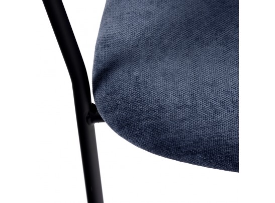 Комплект из 2-х стульев Turin синий вельвет с чёрными ножками в Кургане