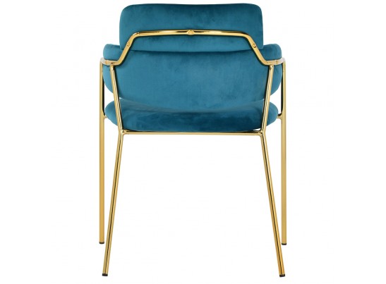 Стул Napoli бирюзовый с золотыми ножками в Кургане