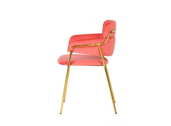 Стул Napoli коралловый с золотыми ножками в Кургане