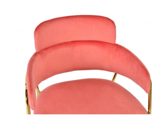 Стул Napoli коралловый с золотыми ножками в Кургане