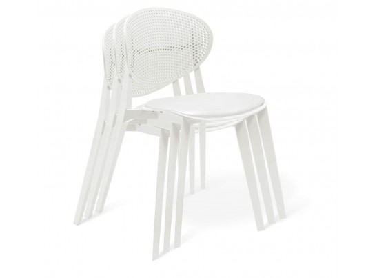 Стул Luna с мягким сиденьем белый в Кургане