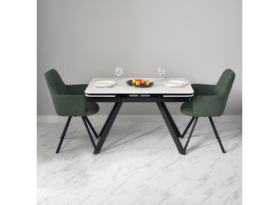 Комплект из 2-х стульев Grant зелёный шенилл на поворотном механизме в Кургане