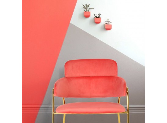 Стул Napoli коралловый с золотыми ножками в Кургане
