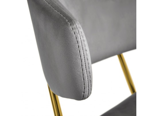 Стул Elle серый с золотыми ножками в Кургане