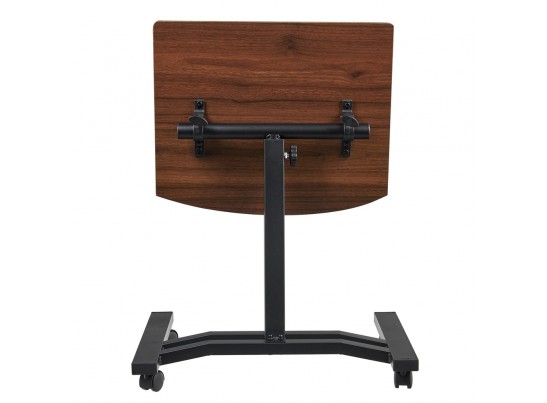 Стол многофункциональный на колёсах, 48x40 см, «РОЛЕТ», 1 ножка, регул.высота, мдф, металл, тёмн. дерево, чёрный в Кургане