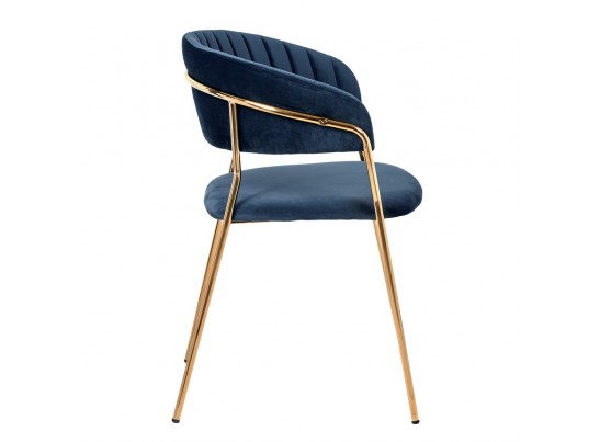 Стул Turin синий с золотыми ножками в Кургане