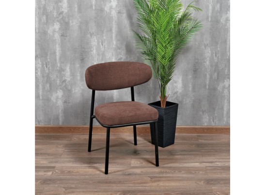Стул Lucas 2 терракотовый шенилл с чёрными ножками в Кургане