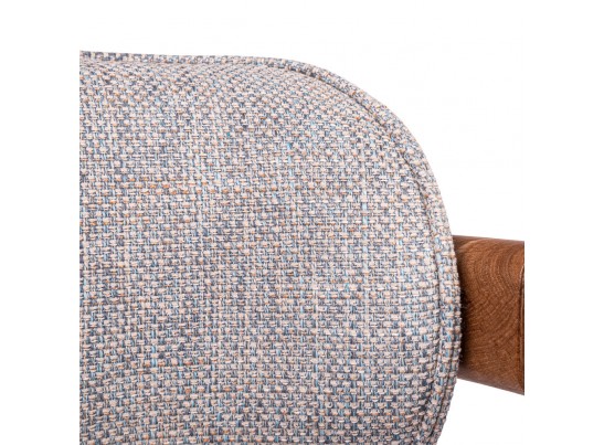 Стул Rich рогожка бежево-голубая с ножками цвета орех в Кургане