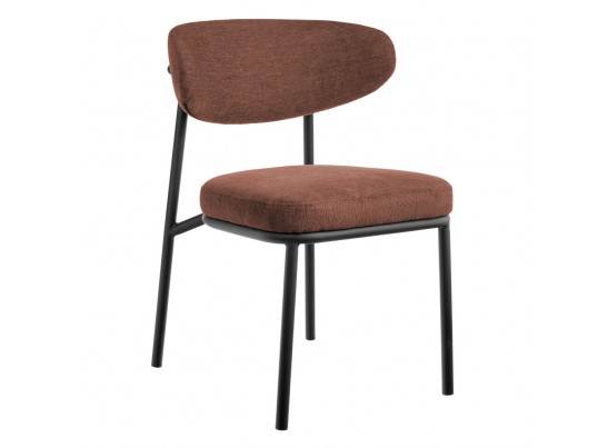 Стул Lucas 2 терракотовый шенилл с чёрными ножками в Кургане