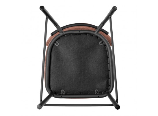 Стул полубарный Lucas 2 терракотовый шенилл с чёрными ножками в Кургане