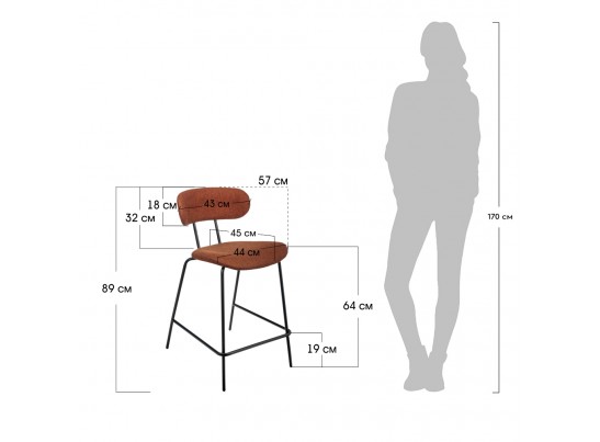 Стул полубарный Ant букле серый в Кургане