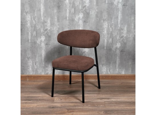 Стул Lucas 2 терракотовый шенилл с чёрными ножками в Кургане