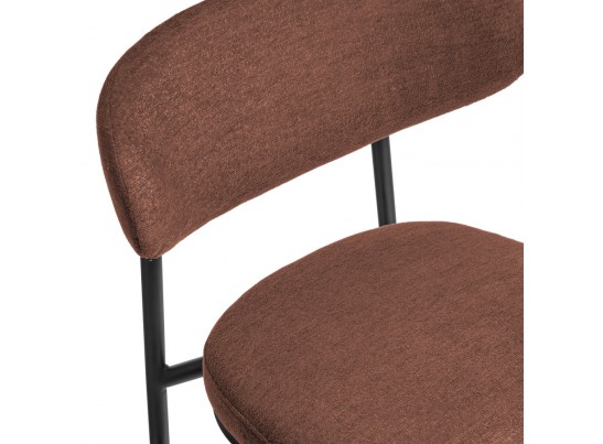 Стул Lucas 2 терракотовый шенилл с чёрными ножками в Кургане