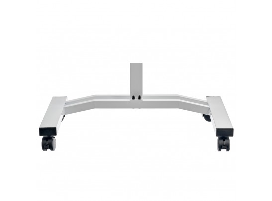 Стол многофункциональный на колёсах, 48x40 см, «РОЛЕТ», 1 ножка, регул.высота, мдф, металл, св. дерево, белый в Кургане